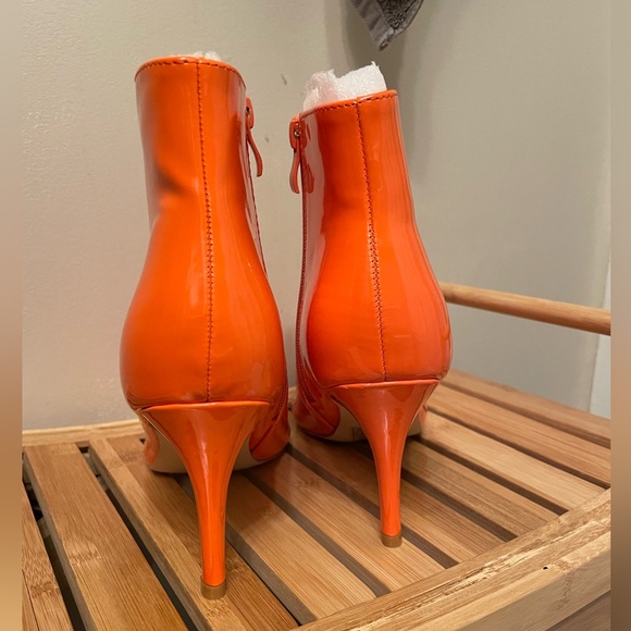 Allegra K Orange High Heel Booties - Size 9.5 - Picture 5 of 9